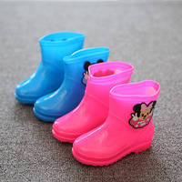 春夏秋冬雨季防滑防水米妮老鼠款儿童小童护脚雨靴雨鞋可爱雨鞋