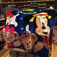 正品香港迪士尼乐园代购 十周年限量版米奇家族大毛毯珊瑚绒毛毯