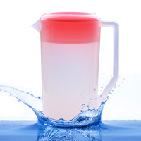 HYU塑料冷水壶 大容量刻度凉水壶果汁壶豆浆壶 耐高温茶水壶奶茶
