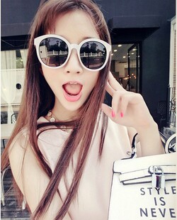 新款时尚韩版潮流复古圆形男女个性太阳眼镜 明星同款太阳镜潮酷