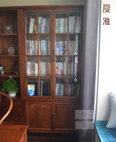 新古典书架 别墅书房家具定制 书柜书架组合美式家具上海复雅定制