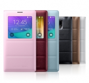 韩国三星 Note4原装智能手机套 N91009超薄保护套 N9108v皮套新款