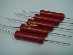 高压玻璃釉电阻器3W300MJ  红色圆柱型【无感电阻】11/25