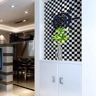 小马哥卫生间陶瓷马赛克瓷砖黑白客厅玄关拼图电视背景墙餐厅墙砖