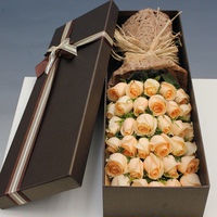 33朵香槟玫瑰礼盒 温州鲜花店  鲜花速递  七夕情人节鲜花