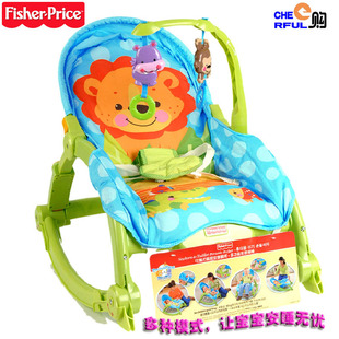 费雪 婴幼儿可爱动物多功能轻便摇椅W2811安抚椅宝宝哄睡躺椅玩具