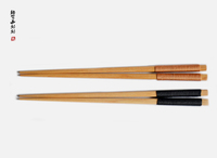 lototo日式创意原木筷子 缠线木筷 手工环保木制无油无蜡木器