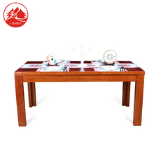 水曲柳全实木饭桌 中式餐桌椅组合 现代简约长方形餐台