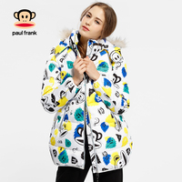 Paul Frank/大嘴猴 女式欧美时尚长款厚羽绒服外套