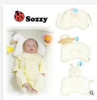 Sozzy儿童有机彩棉动物定型枕婴儿枕 兼顾仰睡和侧睡