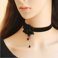 【天天特价】优质饰品玫瑰颈链女短款项圈欧美锁骨项链