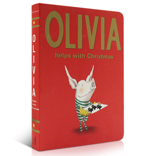 儿童英文绘本Olivia Helps with Christmas 奥莉薇的圣诞节纸板书