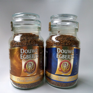 热卖进口南非代购DOUWE EGBERTS哥伦比亚无糖速溶纯咖啡粉100g
