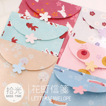 「夜樱物语」日本和风日式樱花清新唯美信封套装 六张不同款