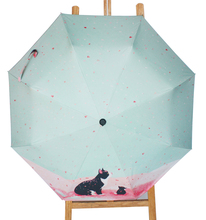 雨伞折叠小清新文艺风韩国学生创意太阳伞女防晒防紫外线猫咪雨伞