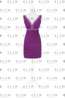 意岚品牌礼服-性感优雅的紫色伴娘姐妹结婚礼服短裙（多色可选）