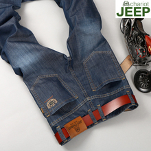 Jeep chariot吉普战车正品修身微弹夏季超薄冰丝透气青年牛仔裤男