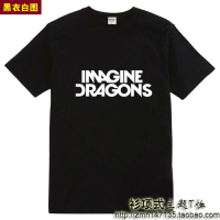 Imagine Dragons纯棉夜光t恤男 朋克摇滚乐队梦龙音乐节短袖衣服