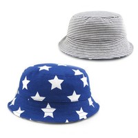 男女童春夏季渔夫帽宝宝遮阳帽防晒两面戴儿童帽子棉质婴儿太阳帽