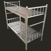 上下铺床不锈钢加厚宿舍床单位用床金属上下床铁艺上下铺床环保床