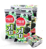 韩国进口 海牌海飘海苔海苔20g/10小包2g 紫菜片 海苔卷 烤海苔