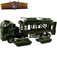 儿童惯性玩具迷彩坦克大拖车 惯性双层运输大卡车 婴幼儿童玩具