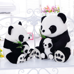 包邮可爱母子熊猫公仔抱抱熊毛绒玩具泰迪熊玩偶布娃娃儿童节礼物
