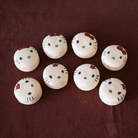 包邮年货手绘kitty马卡龙8粒礼盒装 法国进口原料西糕点甜点