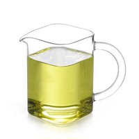 耐热玻璃公杯公道杯分茶杯方形带把茶杯品茗杯方形杯功夫茶具配件