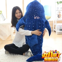 创意鲸鲨鱼公仔抱枕毛绒玩具布娃娃大白鲨午睡枕头女生情人节礼物