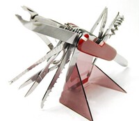 黑色瑞士红军刀多功能瑞士刀发光军刀折叠军刀红色4色户外用品