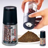 日本ASVEL 手动芝麻研磨瓶 调味料瓶 胡椒花椒粗盐研磨器磨碎器