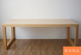 日式餐桌凳白橡木现代简约原木实木餐桌椅矮凳长凳北欧风格特价