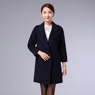 2015秋冬装新款韩版女装修身中长款羊毛呢外套呢子风衣羊绒大衣女