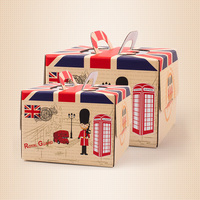 伦敦之爱4寸6寸8寸主题蛋糕盒 卡通蛋糕包装盒 西点包装手提盒子