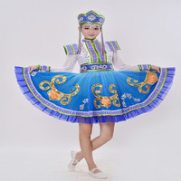 新款少数民族蒙古族舞蹈服装女装演出服短款内蒙古舞台服装表演服