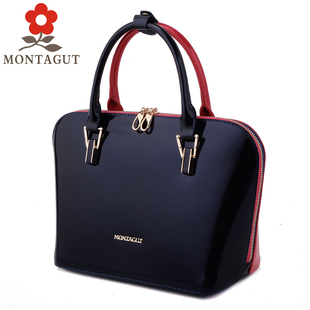 Montagut/梦特娇女包 时尚手提包正品贝壳女士包2015新款定型包女