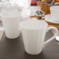隆达骨瓷 经典纯白斯拉夫奶杯1只 莲花创意欧式单杯餐具 新婚礼物
