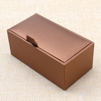 高档法式袖扣首饰戒指盒收纳盒展示包装盒子批发棕色（不含袖扣）