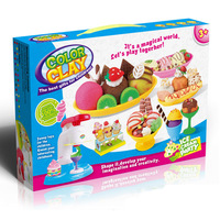 厂家正品雪糕冰淇淋3D魔法橡皮泥模具套装彩泥礼盒儿童益智玩具