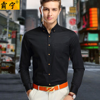 二十三十四十多几岁小中青年男士性上班穿买的长袖衬衫纯棉衣打底