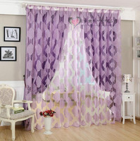 欧式窗帘紫色窗纱窗帘成品卧室客厅阳台窗帘纱帘布艺定制窗帘布料
