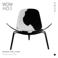[WOWHOO]  设计师奶牛皮微笑椅蝴蝶椅