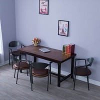 美式复古铁艺餐椅电脑椅子時尚休闲椅奶茶店咖啡厅椅创意软垫凳子