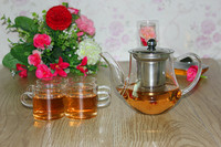 耐热玻璃茶壶不锈钢过滤泡茶壶红茶茶具耐高温花茶壶可加热玻璃壶