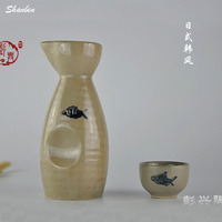 中式陶瓷复古温酒壶酒杯酒盅茶盅茶杯陶瓷分酒器手工酒壶酒杯套装
