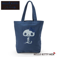 日本正品Hello Kitty nendo男士帆布单肩包手提包拎包 骷髅猫 MEN