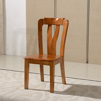 特价全实木椅子中式象牙白靠背餐椅酒店饭店家用橡木凳子欧式包邮