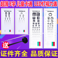 幼儿园视力表灯箱led超薄儿童测视力国际标准对数E字卡通2.5米5米