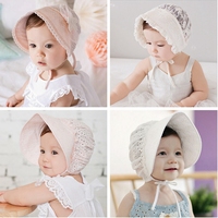 新生儿帽子0-3-6-12个月婴儿太阳帽幼儿遮阳帽宝宝胎帽男女公主帽